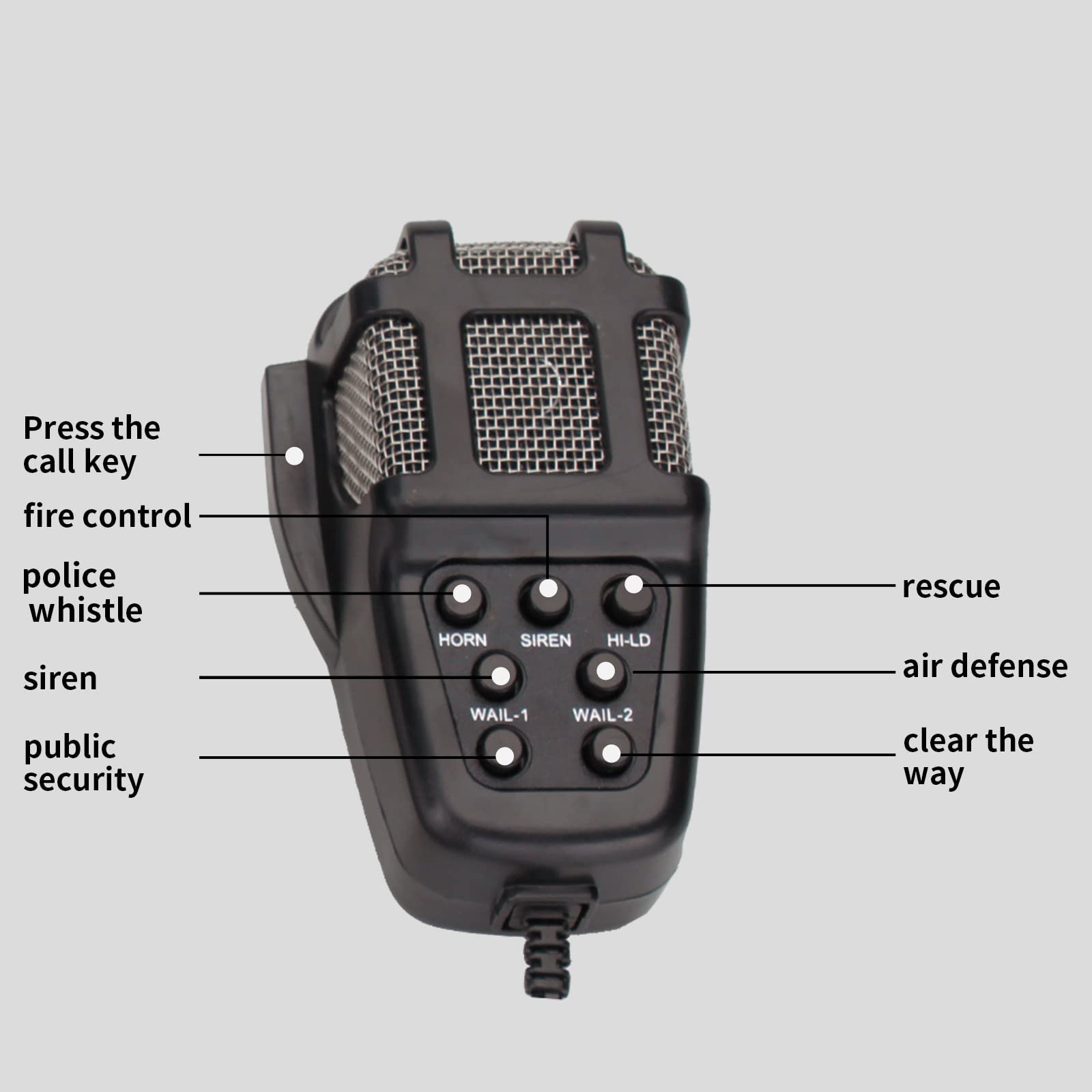 Amazon.com: AOLIHAN Car Siren 7 Tone PA System Vehicle Siren Horn